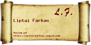 Liptai Farkas névjegykártya